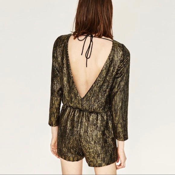 Metallic sequined Zara romper - Picture 5 of 5
